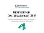 Referendum costituzionale - voto italiani all'estero